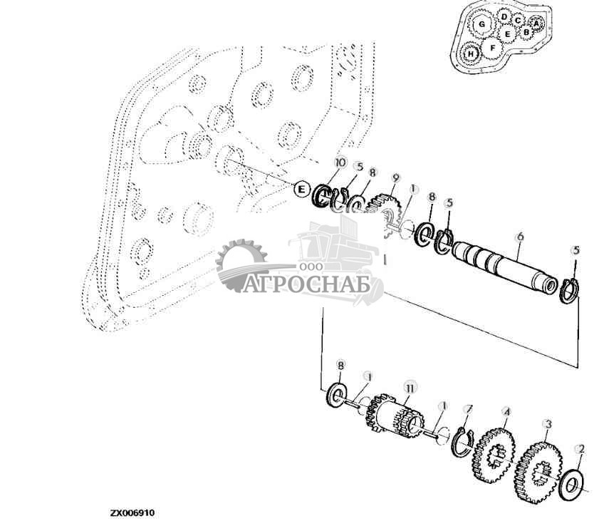 LENGTH OF CUT TRANSMISSION (SHAFT ''E'') (4-GEAR LOC TRANSMISSION) 